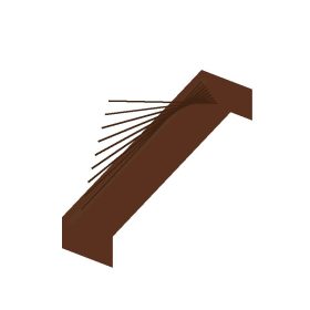 U ALAKÚ ZÁRÓPROFIL T8-AS TRAPÉZLEMEZHEZ SÖTÉT DIÓ